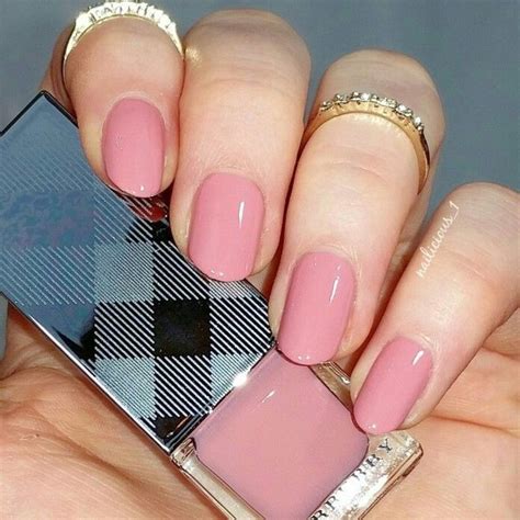 pink burberry nails